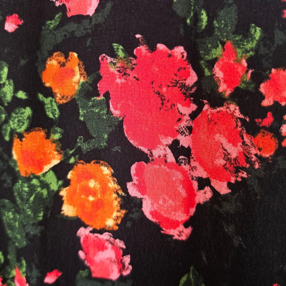 Anthropologie Tracy Reese Laurete Black Floral Jumpsuit Medium Boho Cottagecore - Picture 9 of 10